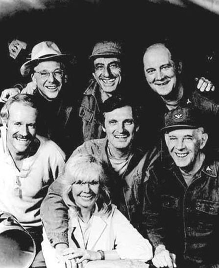 B&W cast photo
