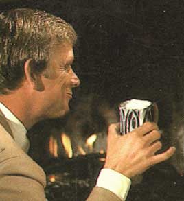 Monte with mug in hand